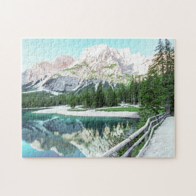 Lac Pittoresque Puzzles Mountain Art Complexe Jigs (Horizontal)