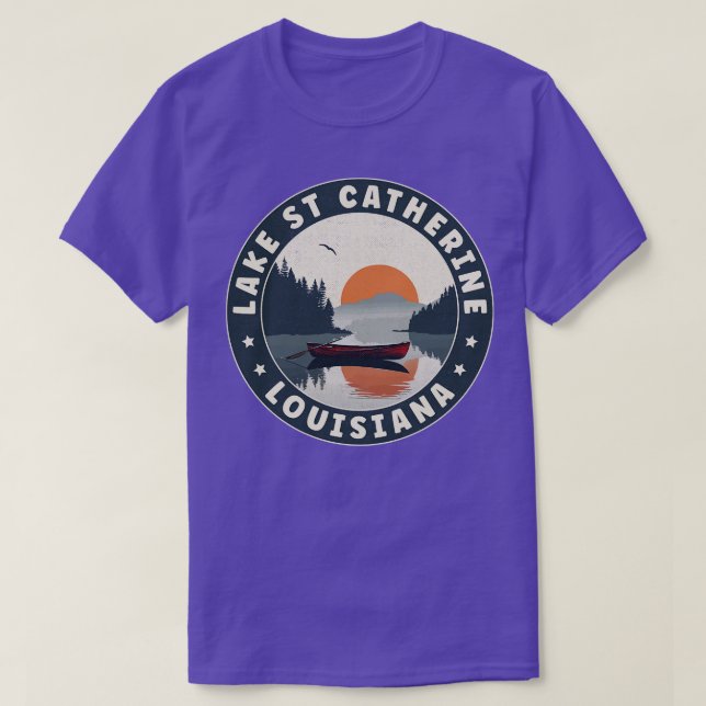 Lac Sainte-Catherine Louisiana Sunset TShirt (Design devant)
