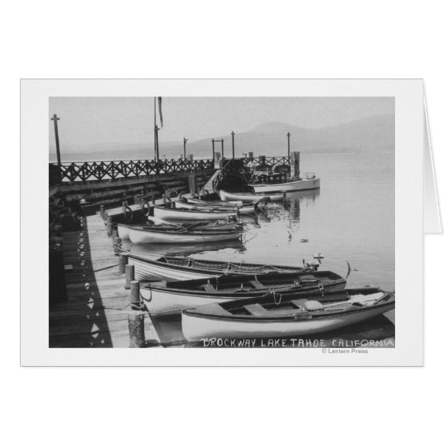 Lac Tahoe, CA - Bateaux en bois le long du quai Ph (Devant horizontal)