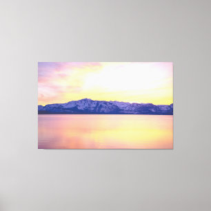 Lac Tahoe Sunset Wall Art, 60x38 Grande toile
