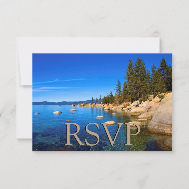 Lac Tahoe Wedding RSVP (Devant)
