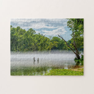Lac Taneycomo Été Fog Jigsaw Puzzle