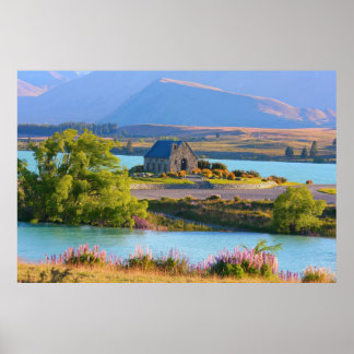lac tekapo affiche du paysage de la nouvelle-zélan