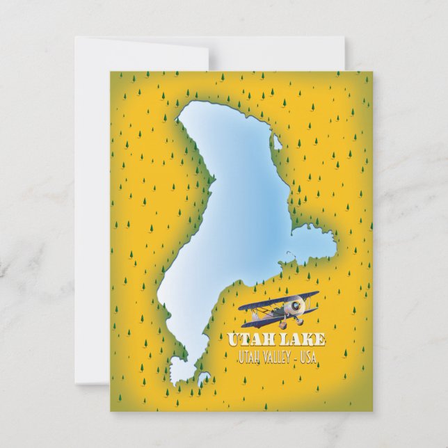 lac Utah, carte de la vallée de l'Utah affiche de  (Devant)