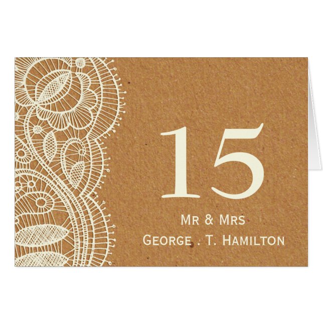 Lace and Kraft Paper Wedding (Devant Horizontal)