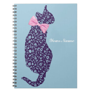 Lace Kitty Chat Silhouette Carnet