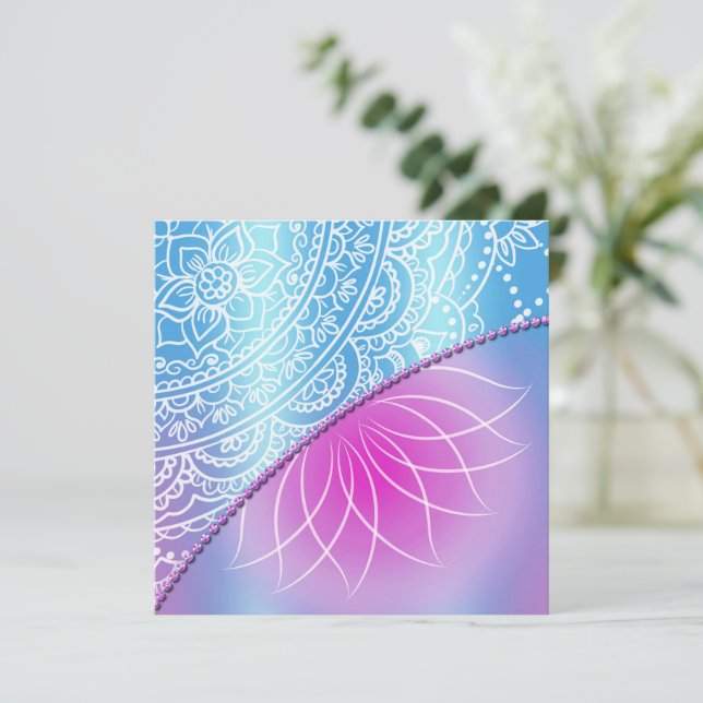 Lace & Pearl Invitation Anniversaire Carte Plat (Debout devant)