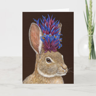 Lacey la carte de voeux du cottontail du désert