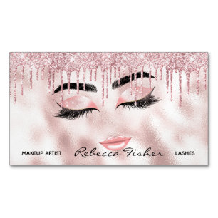 Lachettes de séchoir rose pâle Beauté Magnet Card