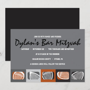 LACROSSE Bar Mitzvah Invitation