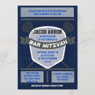 LACROSSE Bat Bar Mitzvah Invitation