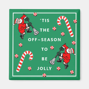 Lacrosse Christmas Stocker Magnet de la voleuse