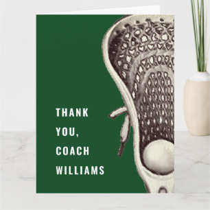 Lacrosse Coach Carte de remerciements