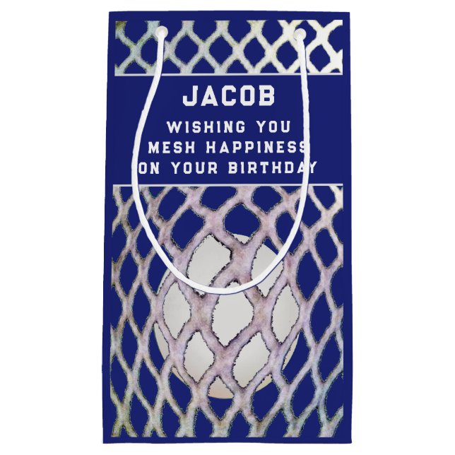 Lacrosse Lecteur Bleu Petit sac cadeau (Devant)