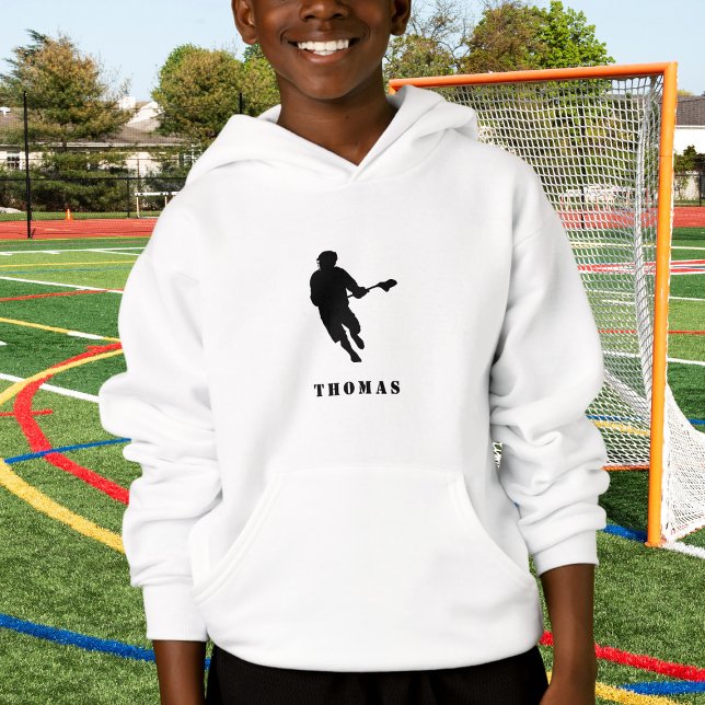 Lacrosse Player & Custom Boy's Name Sports Team (Créateur téléchargé)