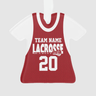 Lacrosse Sport Jersey Rouge avec photo