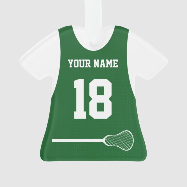 Lacrosse Sport Jersey vert avec numéro (dos)