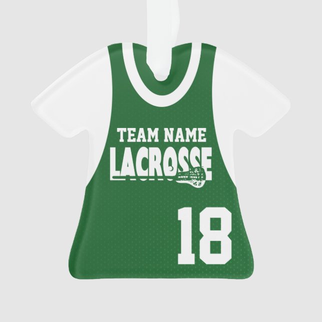 Lacrosse Sport Jersey vert avec photo (devant)