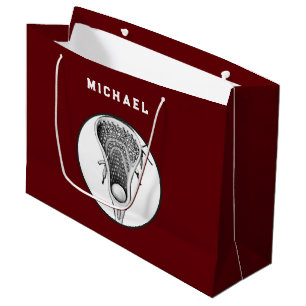 Lacrosse Sports Maroon Grand Sac Cadeau