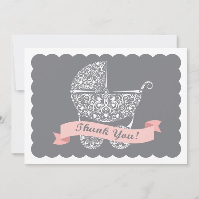 Lacy Baby Carriage Merci Note Girl (Devant)