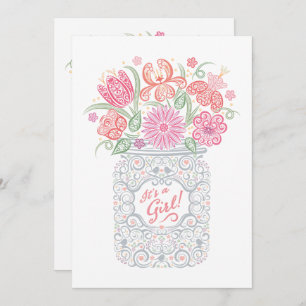 Lacy Mason Jar Baby shower C'est une invitation de