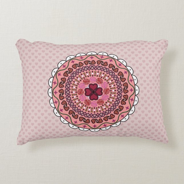 Lacy Valentine's Day Accent Coussin (Devant)
