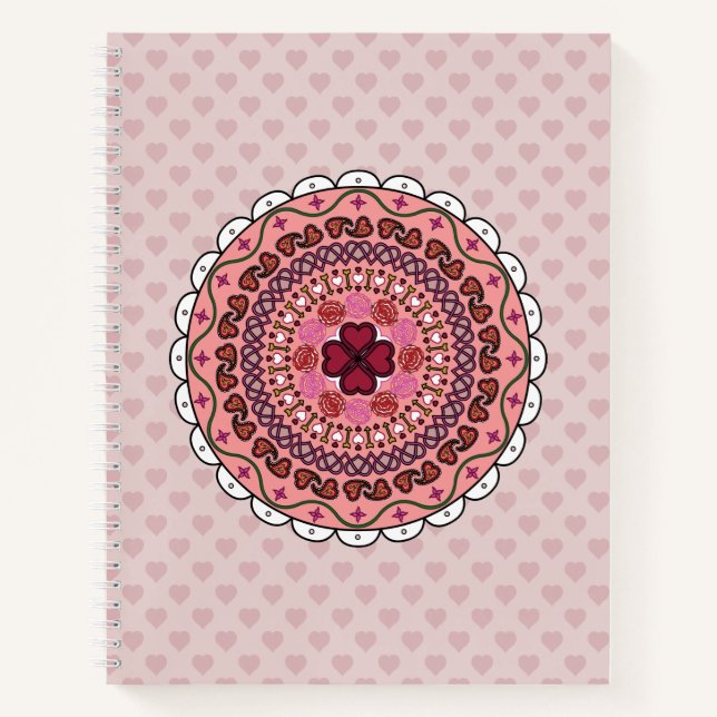 Lacy Valentine's Day Spiral Carnet (Devant)