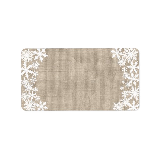 Lacy Winter Holiday Étiquette de adresse (Devant)