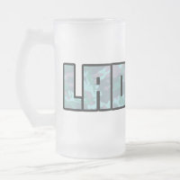"Ladette" camo urbain bleu et noir texte tasse à b
