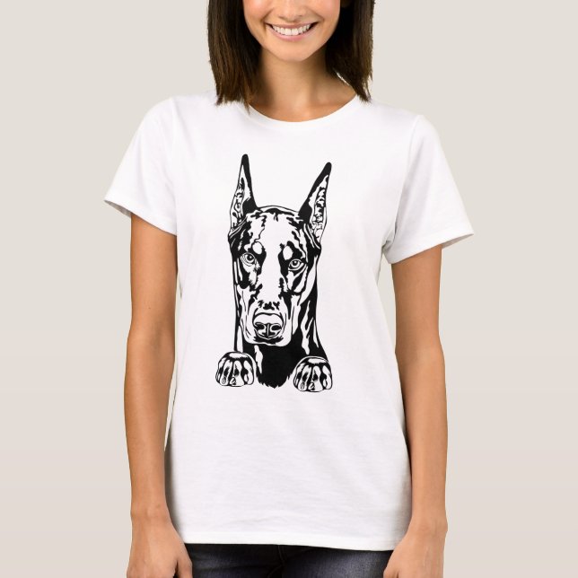 Ladies Doberman T-Shirt (Devant)