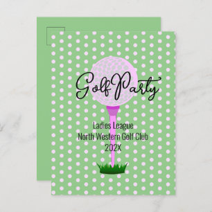 Ladies Golf League Golf Party Invitation Carte pos