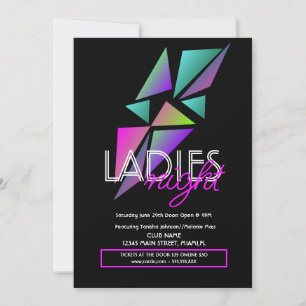 Ladies Night Club Bar Fractal Flyer Invitation