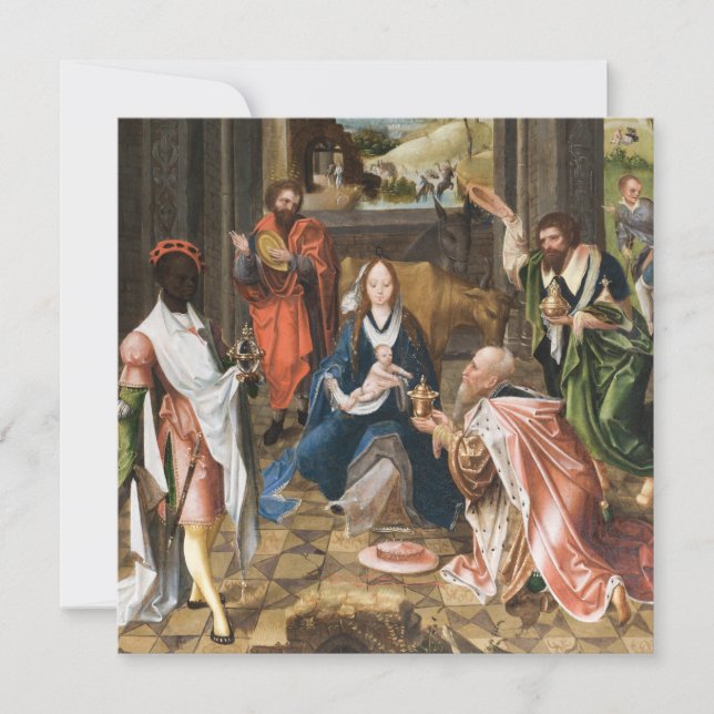 L'Adoration de la Carte de Vacances Magi-jésus (Devant)