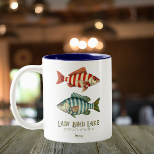 Lady Bird Lake Poisson nautique Texas Mug