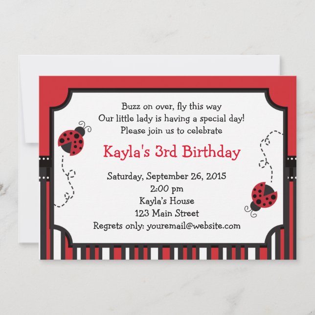 Lady Bug Invitation (Devant)