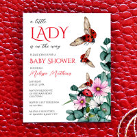 Lady bug petite dame invitation budget baby shower