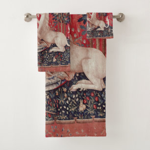 Lady et Unicorne Vue de la Tapisserie Médiévale