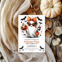 Lady Ghost avec lunettes de soleil Invitation