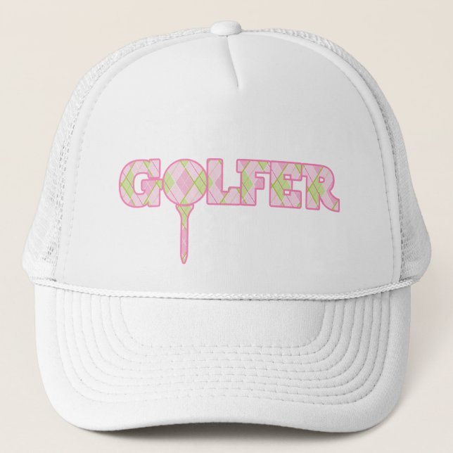 Lady Golfer Jacquard motif style casquette graphiq (Devant)