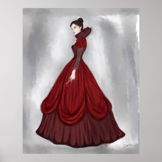 Lady In Red Poster plus grand (Devant)