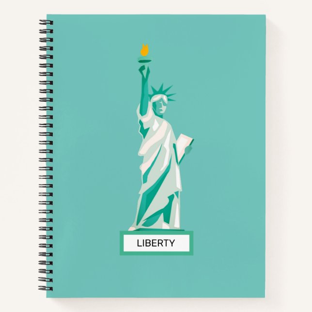 Lady Liberty sur le Carnet Turquoise (Devant)