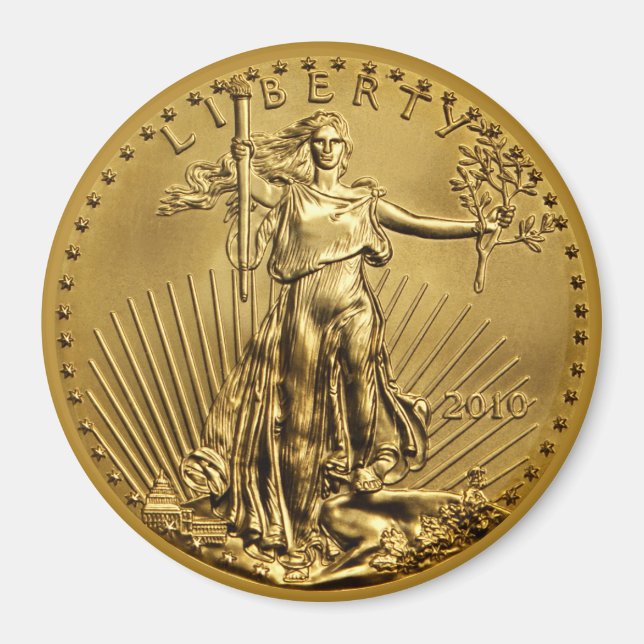 Lady Liberty US Gold Piece Magnet (Devant)