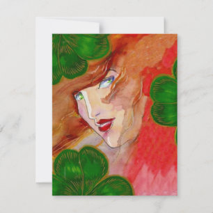 LADY LUCK À CLOVER ST. INVITATION DE LA FÊTE DE PA