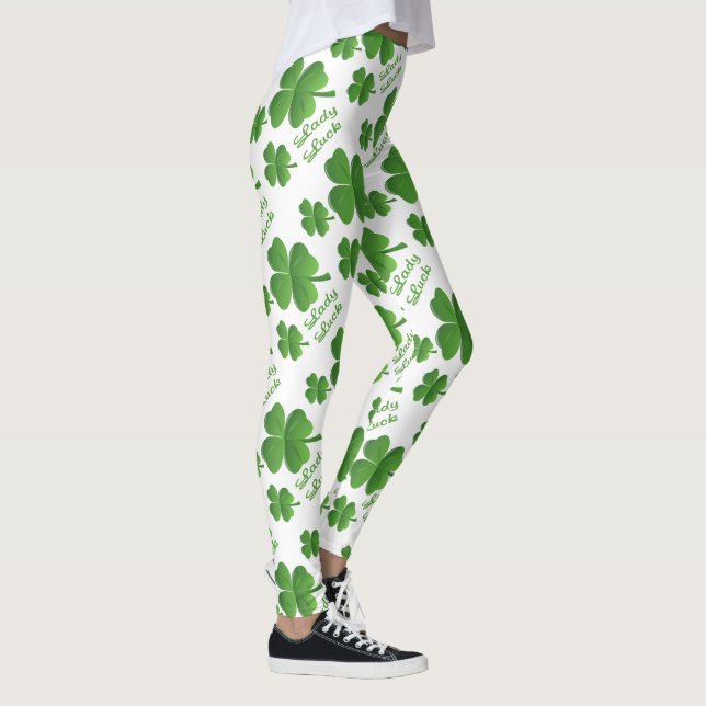 Lady Luck Clover St. Patrick's Day Leggings (Droite)