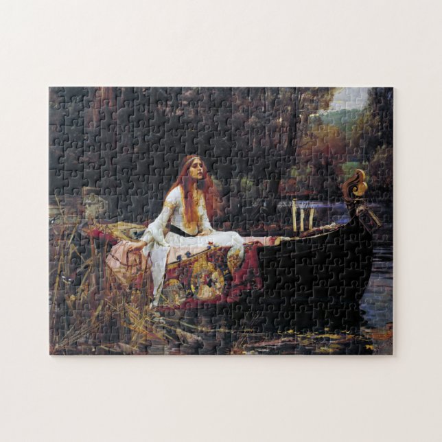 Lady of Shallot sur bateau Waterhouse Art Puzzle (Horizontal)