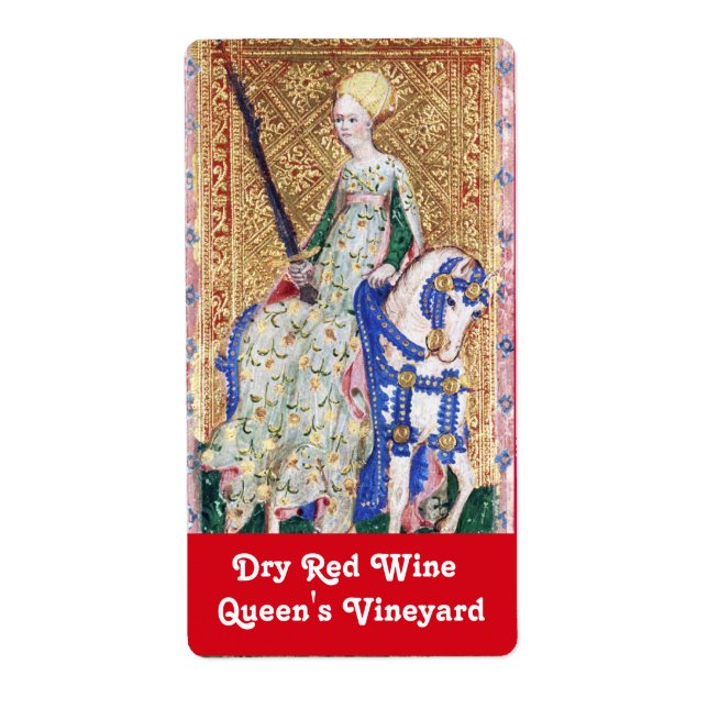 LADY OF THE SWORDS WINE ÉTIQUETTE / TAROTS ANCIENS (Devant)