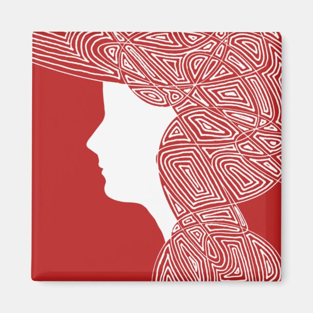 Lady Red Magnet (Devant)