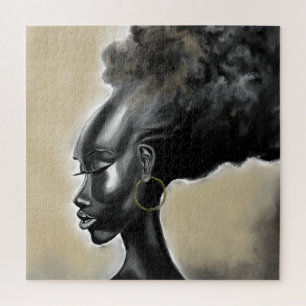 Lady Shy Puzzle Jolie femme africaine