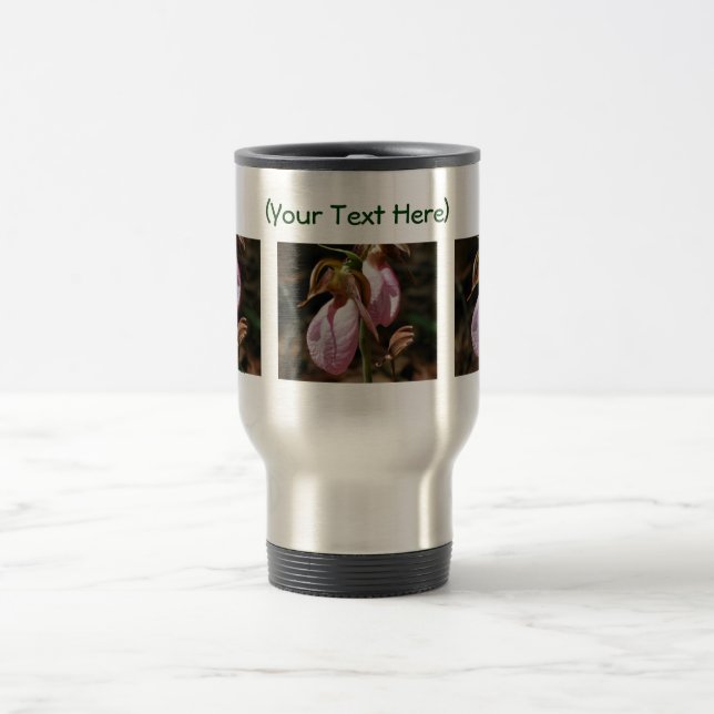 Lady Slipper Pair Flower Photographie Voyage Mug (Centre)
