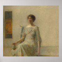 Lady with a Mask - Thomas Dewing Fine Art Poster
